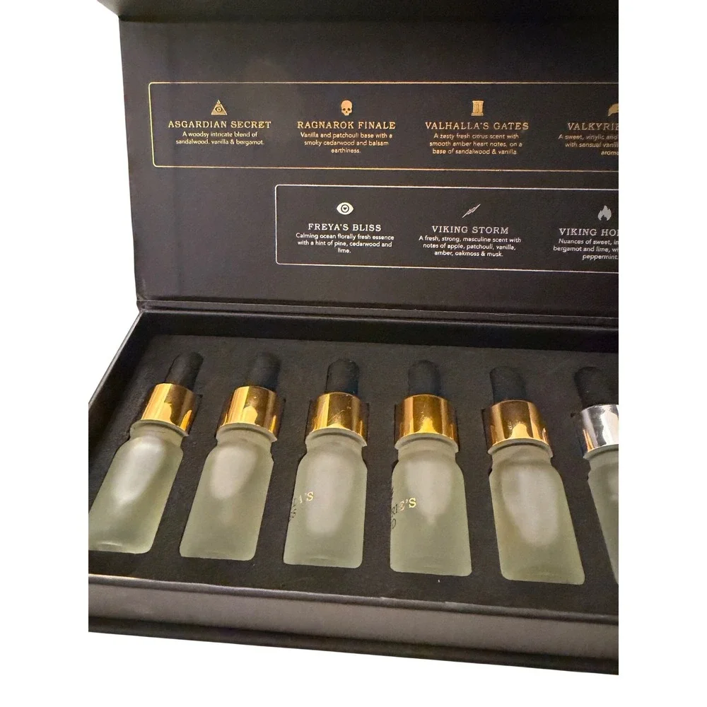 The Beard Struggle Scent Sample Kit 8 x 5mL Night Liquid Gold Elixir Beard Oil